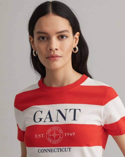 Gant Woman Nautical T-shirt Lava Red