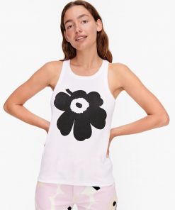 Marimekko Kedol Unikko Placement Top Offwhite