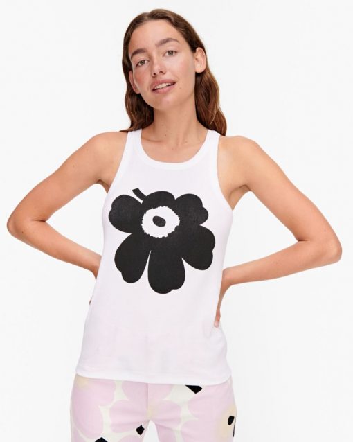 Marimekko Kedol Unikko Placement Top Offwhite