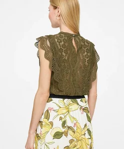 Comma, Lace Top Khaki