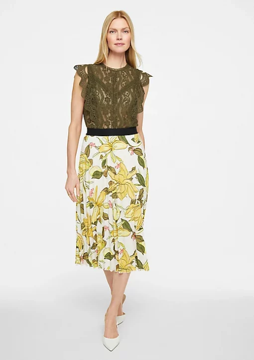 Comma, Lace Top Khaki