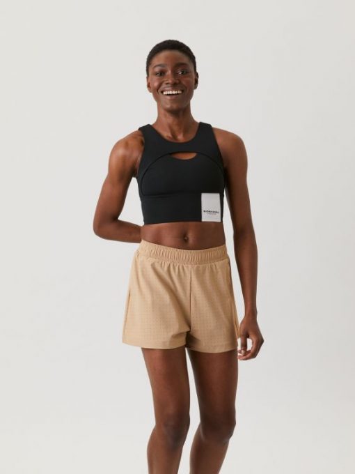 Björn Borg Overlap Crop Top Black Beauty