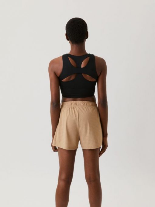 Björn Borg Overlap Crop Top Black Beauty