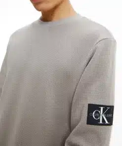 Calvin klein Long Sleeve Waffle T-shirt Elephant Skin