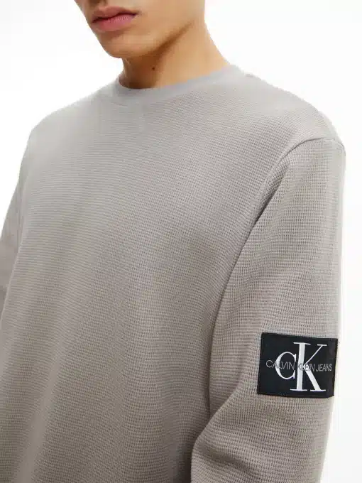 Calvin klein Long Sleeve Waffle T-shirt Elephant Skin