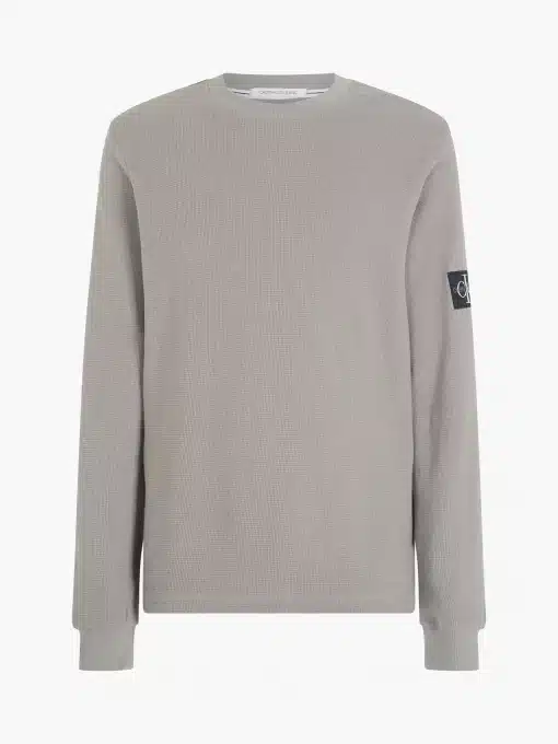 Calvin klein Long Sleeve Waffle T-shirt Elephant Skin