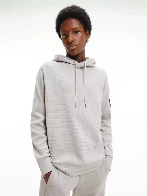 Calvin Klein Waffle Knit Badge Hoodie String