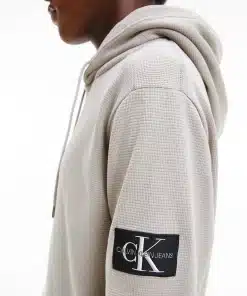 Calvin Klein Waffle Knit Badge Hoodie String