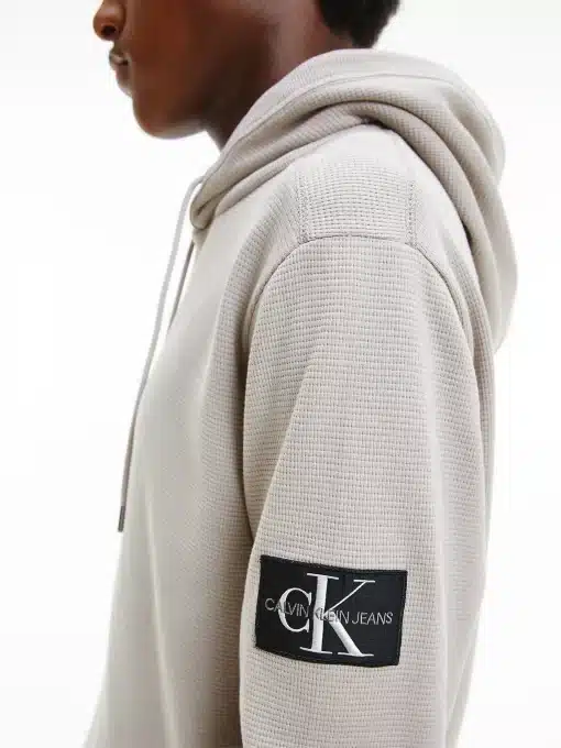 Calvin Klein Waffle Knit Badge Hoodie String