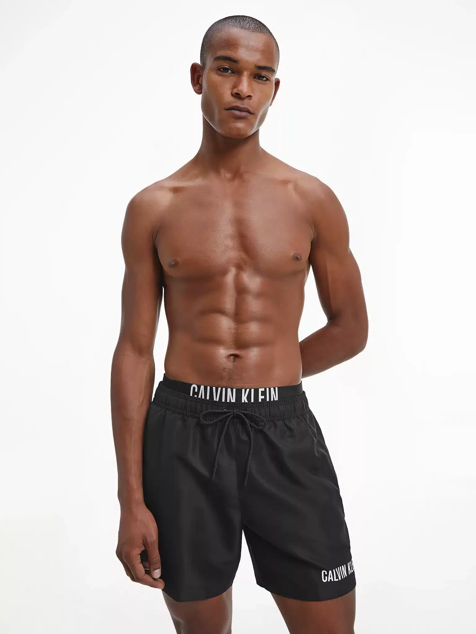 Buy Calvin Klein Double Waist Swim Shorts Black Scandinavian Fashion Store