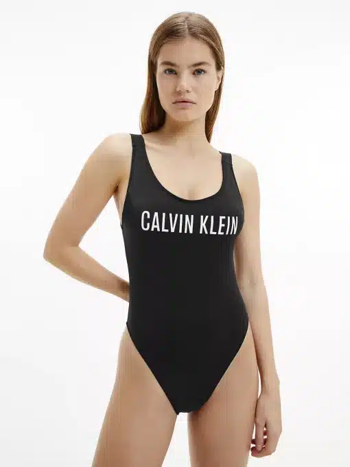Calvin Klein Scoop Back Swimsuit Black