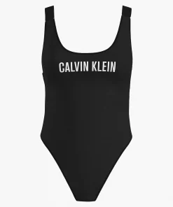 Calvin Klein Scoop Back Swimsuit Black