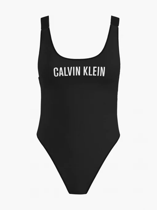 Calvin Klein Scoop Back Swimsuit Black