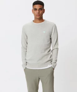 Les Deux Etienne Cashton Knit Light Grey Melange
