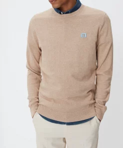 Les Deux Etienne Cashton Knit Light Brown Melange