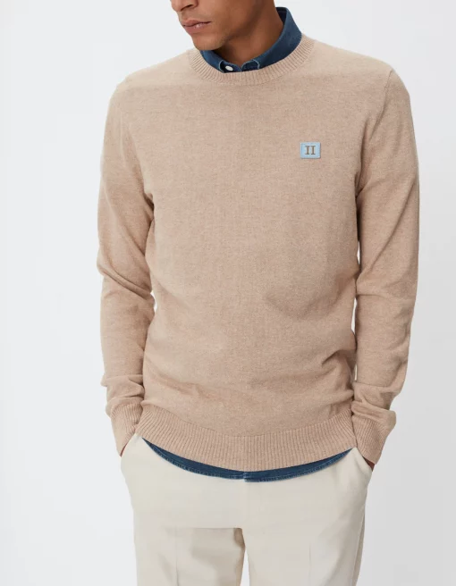 Les Deux Etienne Cashton Knit Light Brown Melange