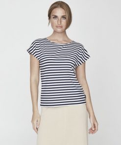 Holebrook Kajsa Capsleeve T-shirt Navy/White
