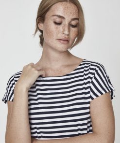 Holebrook Kajsa Capsleeve T-shirt Navy/White