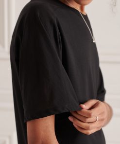 Superdry Cotton Modal T-Shirt Dress Black