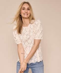 Mos Mosh Zinna Lace Blouse Ecru White