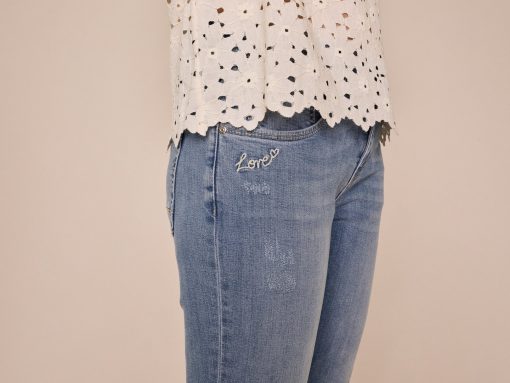 Mos Mosh Zinna Lace Blouse Ecru White