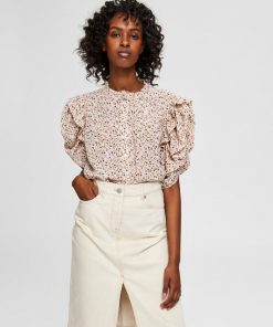 Selected Femme Metha Top Sandshell