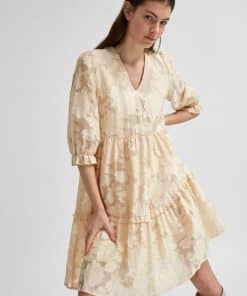 Selected Femme Sadie 3/4 Dress Sandshell