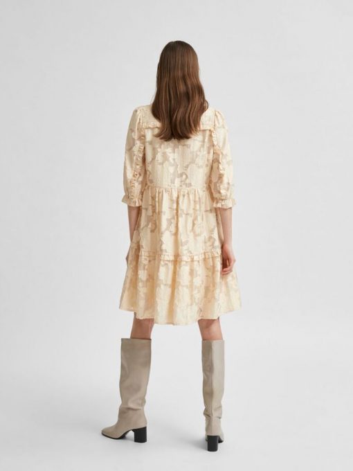 Selected Femme Sadie 3/4 Dress Sandshell