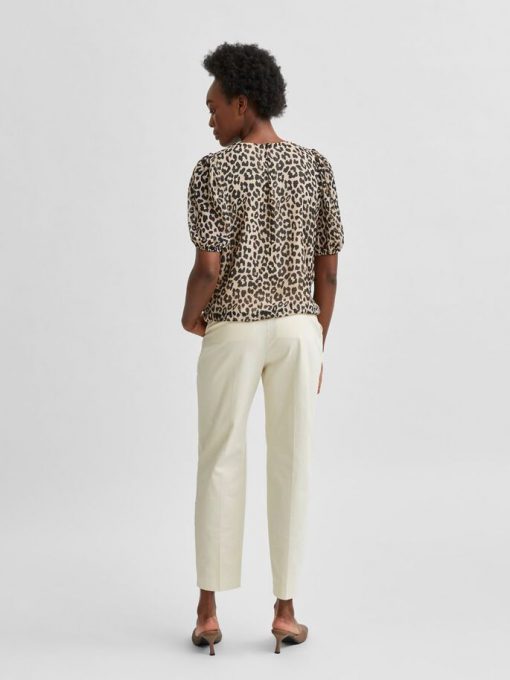 Selected Femme Tilda 3/4 Top Leopard