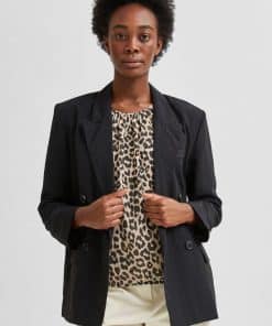 Selected Femme Tilda 3/4 Top Leopard