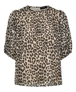 Selected Femme Tilda 3/4 Top Leopard