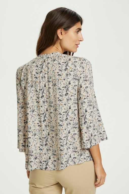 Part Two Knox Blouse Neutral Botanical Print