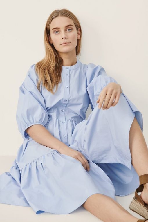 Part Two Hasita Dress Brunnera Blue
