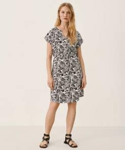 Part Two Ilima Dress Black Block Print