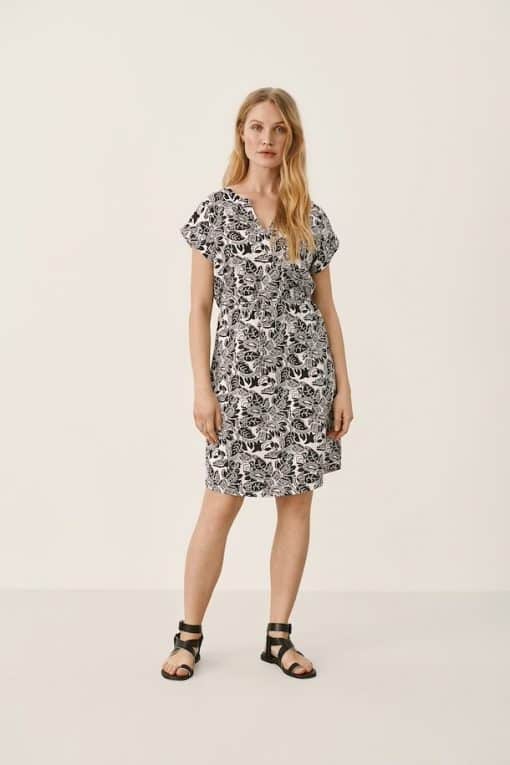 Part Two Ilima Dress Black Block Print