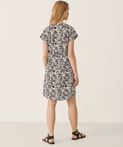 Part Two Ilima Dress Black Block Print