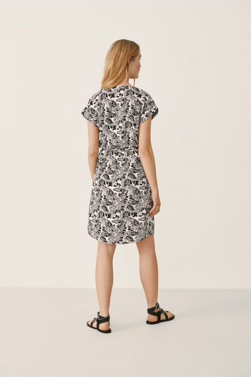 Part Two Ilima Dress Black Block Print
