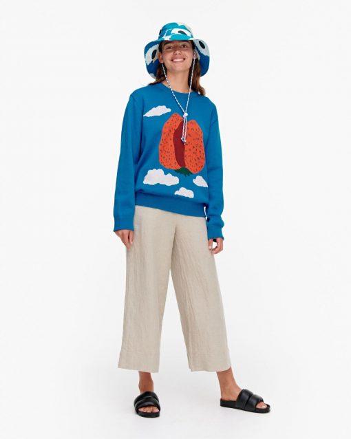Marimekko Pilvinen Mansikkavuoret Pullover Blue