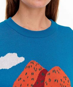 Marimekko Pilvinen Mansikkavuoret Pullover Blue