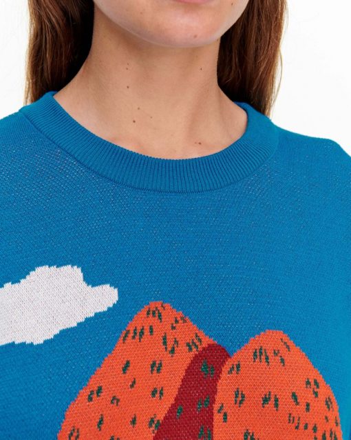 Marimekko Pilvinen Mansikkavuoret Pullover Blue