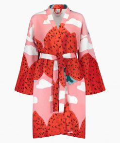 Marimekko Mansikkavuoret Bathrobe Red