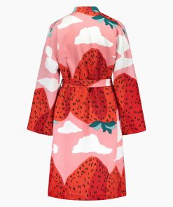 Marimekko Mansikkavuoret Bathrobe Red
