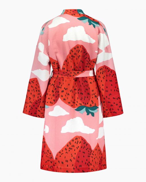 Marimekko Mansikkavuoret Bathrobe Red