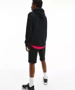 Calvin Klein Waffle Knit Badge Hoodie Black