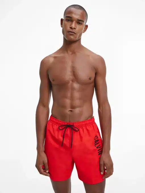 Calvin klein Medium Drawstring Swim Shorts Fierce Red