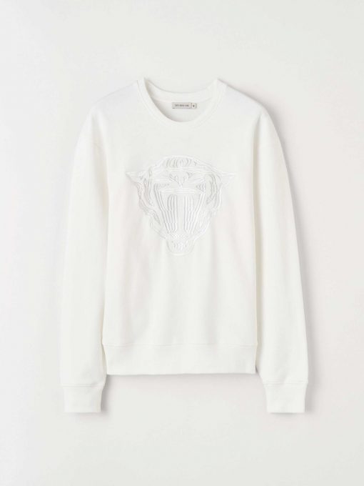 Tiger Jeans Zoab Emb Sweatshirt White Stone
