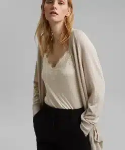 Esprit Linen Blend Cardigan Light Beige