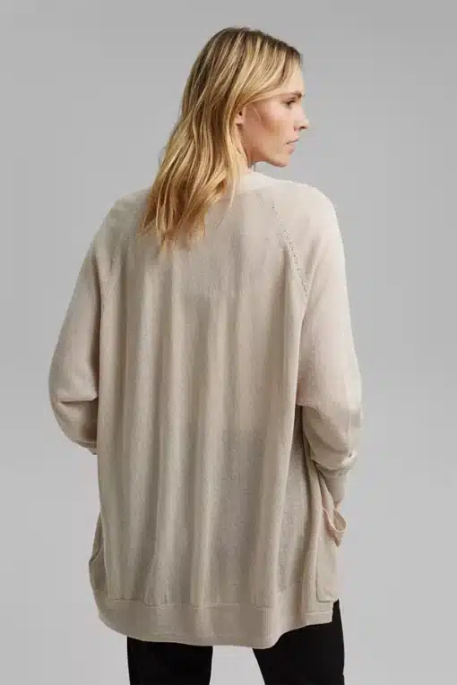 Esprit Linen Blend Cardigan Light Beige