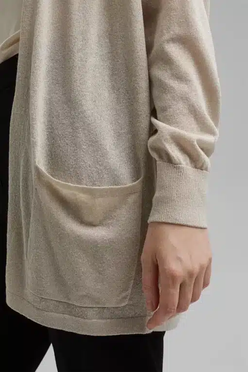 Esprit Linen Blend Cardigan Light Beige