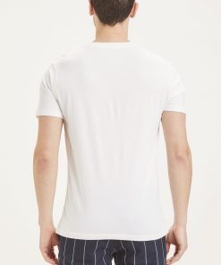 Knowledge Cotton Apparel Basic Owl Tee White
